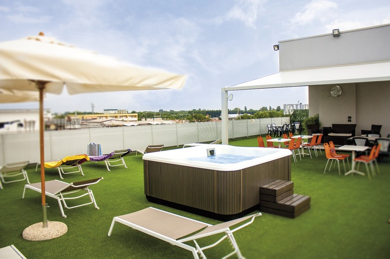 Bibione, Hotel Pillon, Terrasse