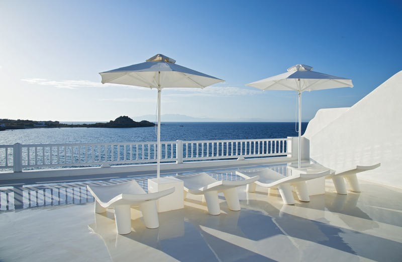 Mykonos, Petasos Beach Resort & Spa, Top Veranda