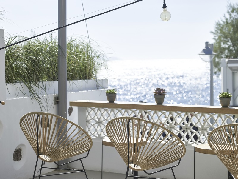 Santorin, Aphrodite & Venus Beach Hotel & Spa, Terrasse
