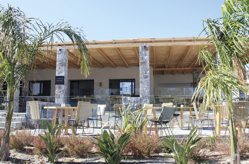 Karpathos, Helios Beach Hotel, Terrasse