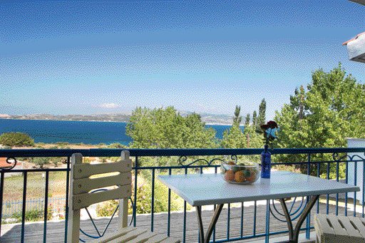 Kefalonia, Metaxatos Studios & Appartements, Terrasse