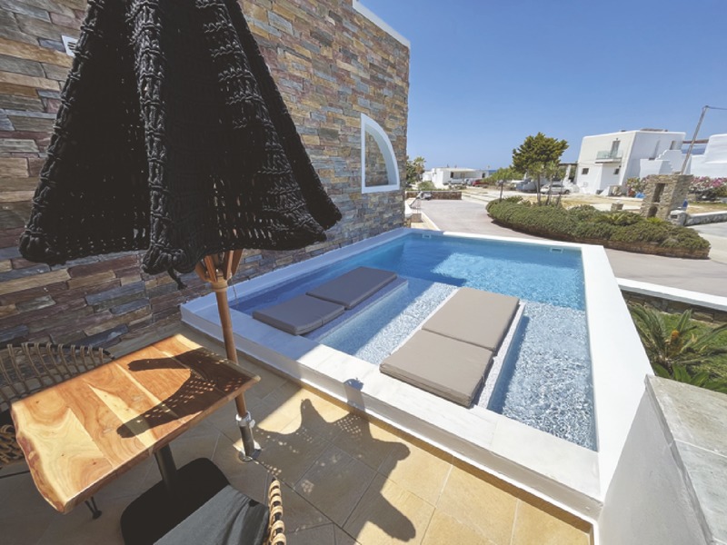 Naxos, Hotel Aegean Land, Wohnbeispiel Private Pool