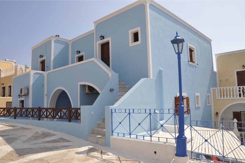 Santorin, Hotel Blue Sea, Außenansicht