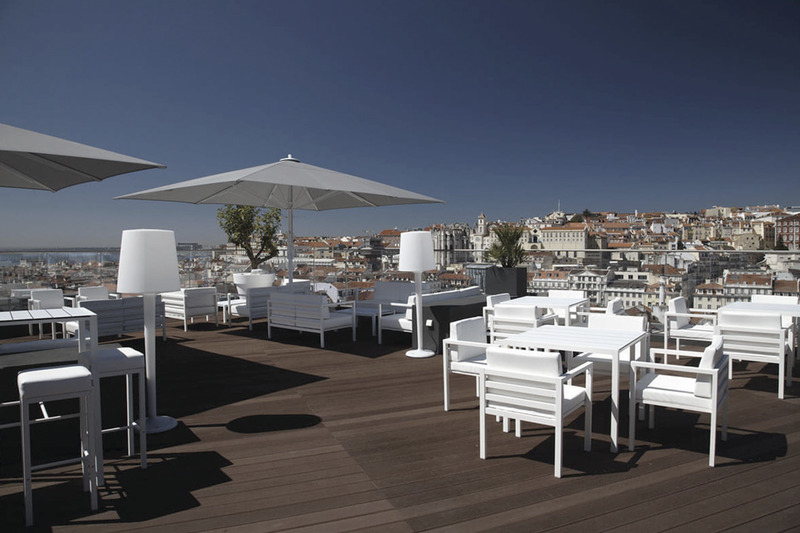 Lissabon, Hotel Mundial, Dachterrasse