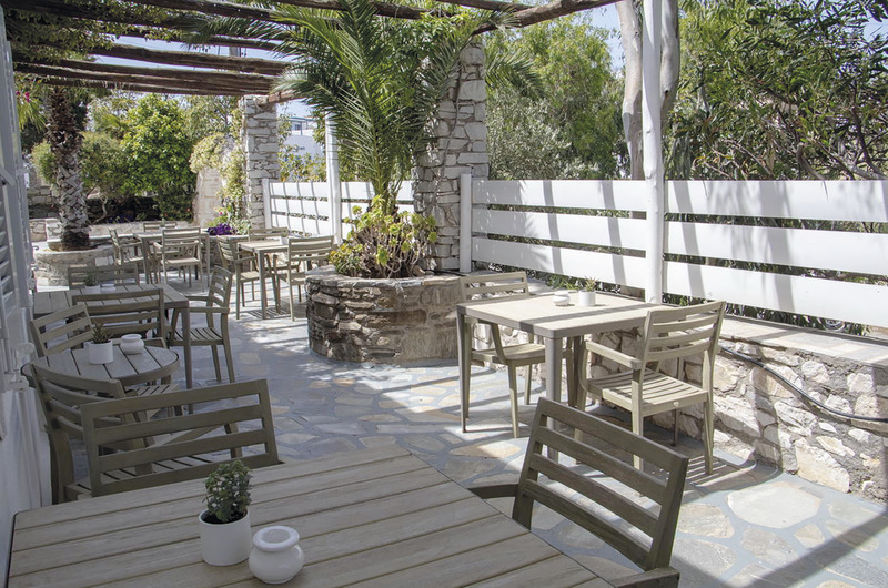 Paros, Hotel Manos, Terrasse