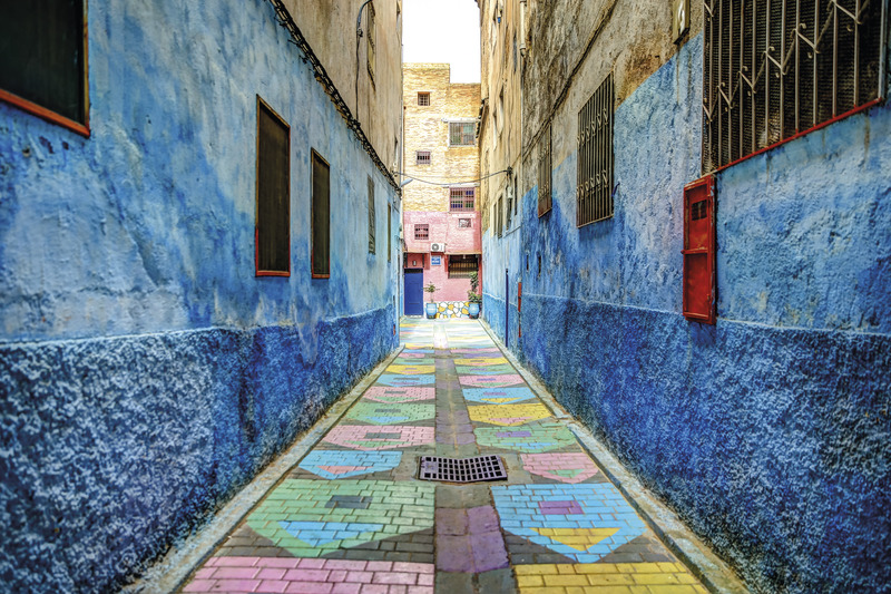 Bunte Seitenstraße. Königsstädte Marokkos, Rundreise
