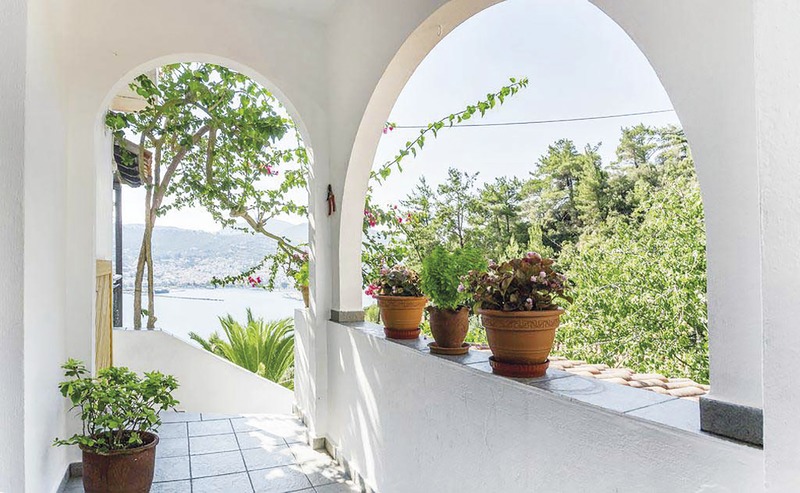 Skopelos, Aegeon Hotel, Außenansicht