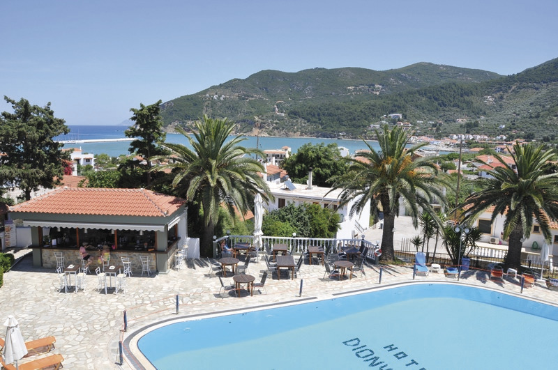 Skopelos, Hotel Dionyssos, Pool