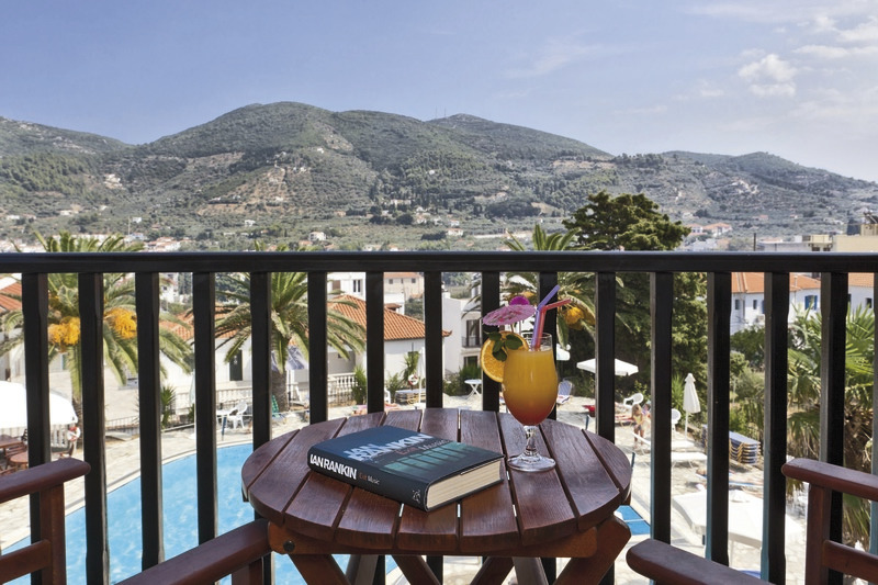 Skopelos, Hotel Dionyssos, Terrasse