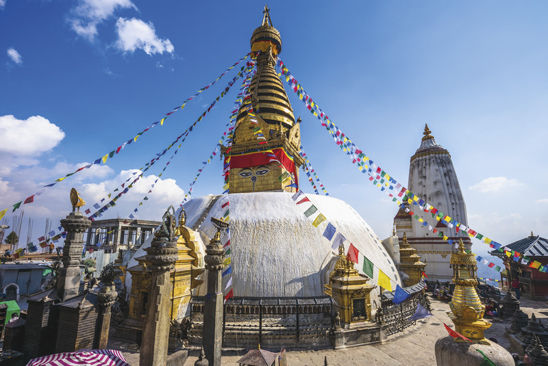 Nepal, Kathmandu, Affentempel